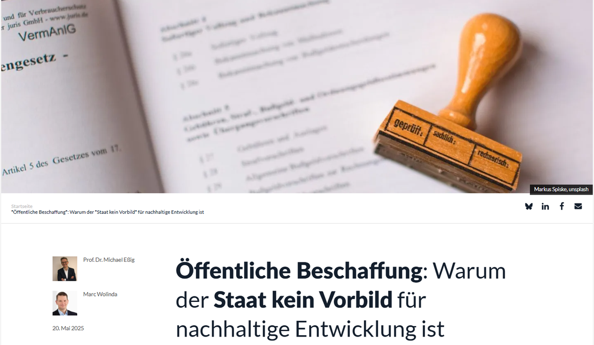 Forscher der UniBw M haben zusammen mit der Bertelsmann-Stiftung untersucht, wie der Staat nachhaltiger beschaffen kann