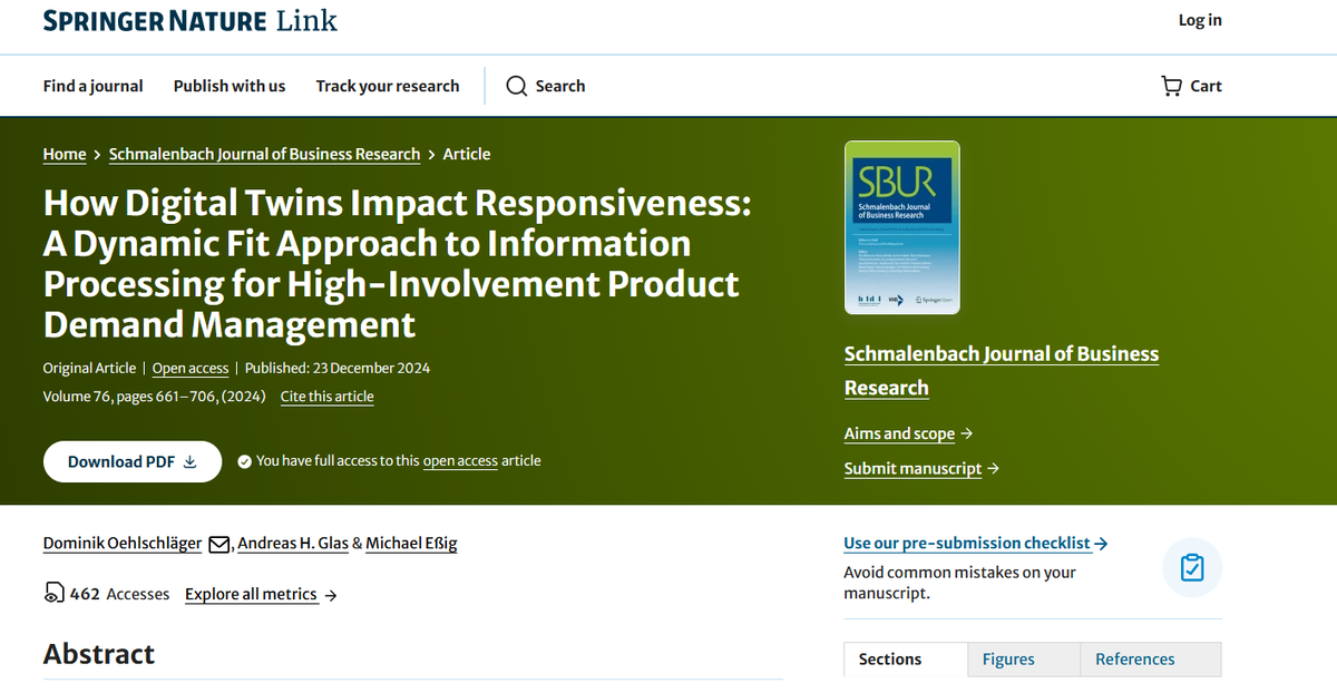 Neue Forschungsergebnisse zu Digitalen Zwillingen in der Beschaffung erschienen
