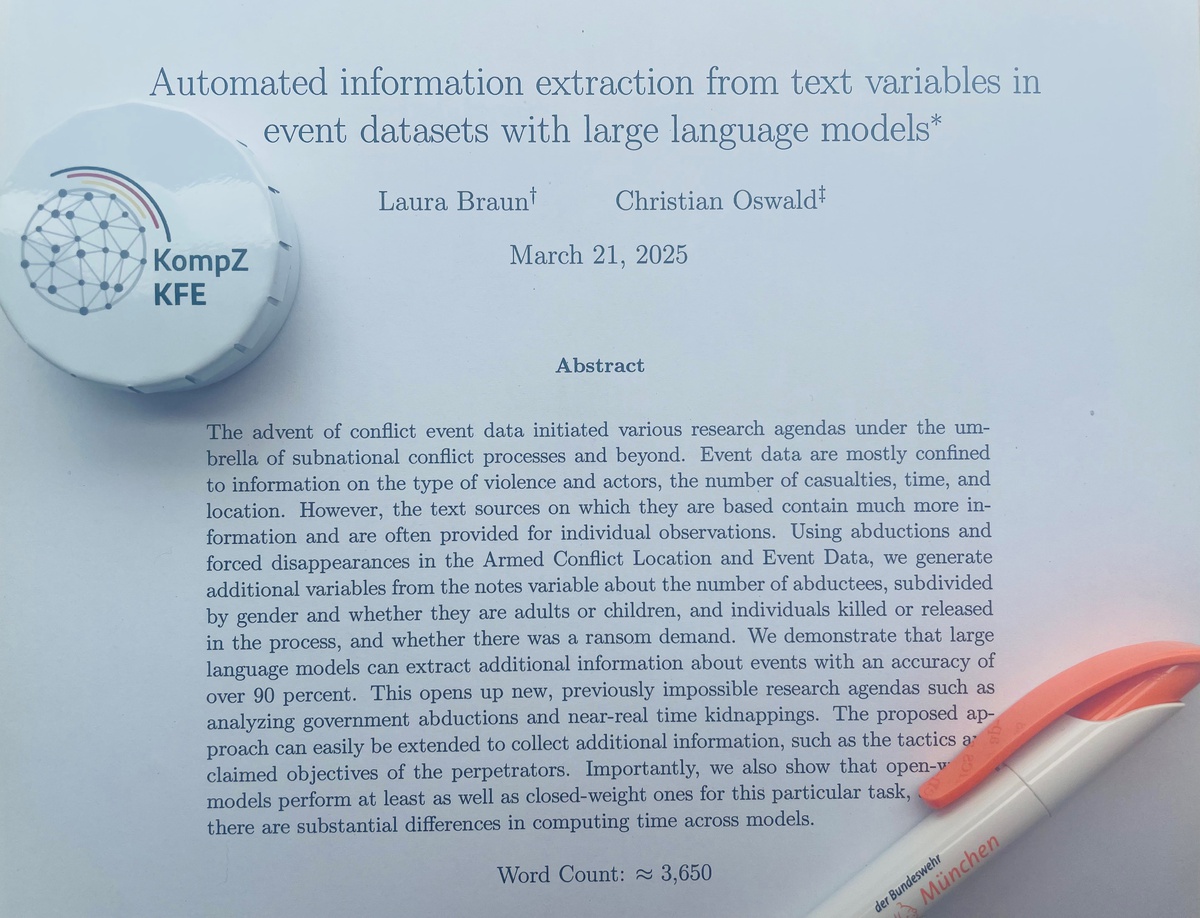 Publication of a paper