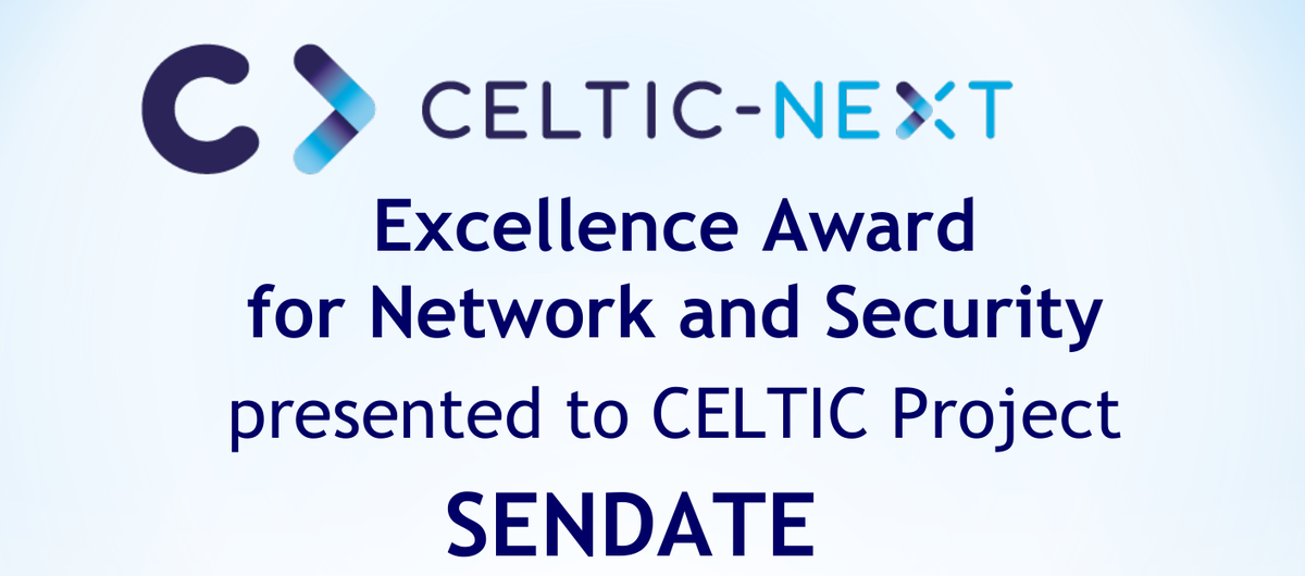 Projekt SENDATE mit dem Celtic-Next Excellence Award ausgezeichnet