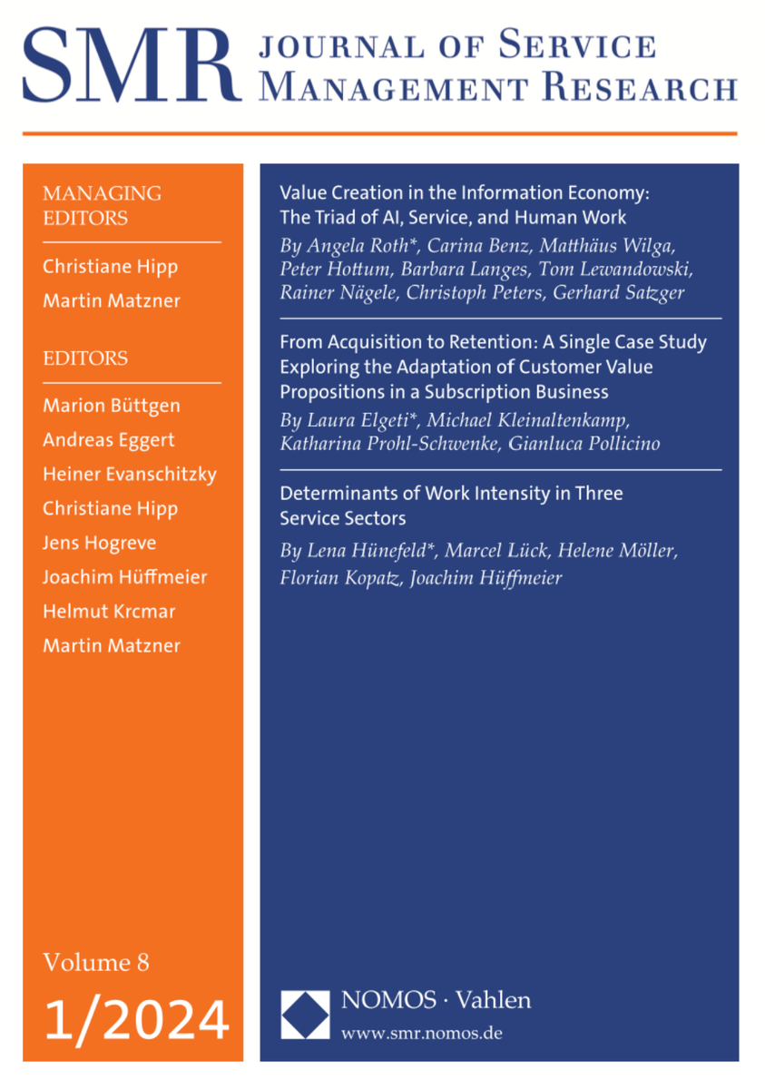 Publikation im Journal of Service Management Research