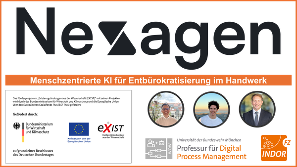 Menschzentrierte KI für Bürokratieentlastung im Handwerk: EXIST-Projekt „Nexagen“ gestartet