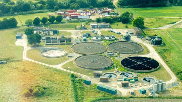 Kläranlagen von oben