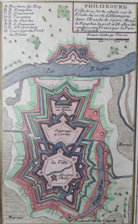 Befestigung Philippsburgs 1688, Abb. Stadtarchiv Philippsburg, Kupferstichkabinett