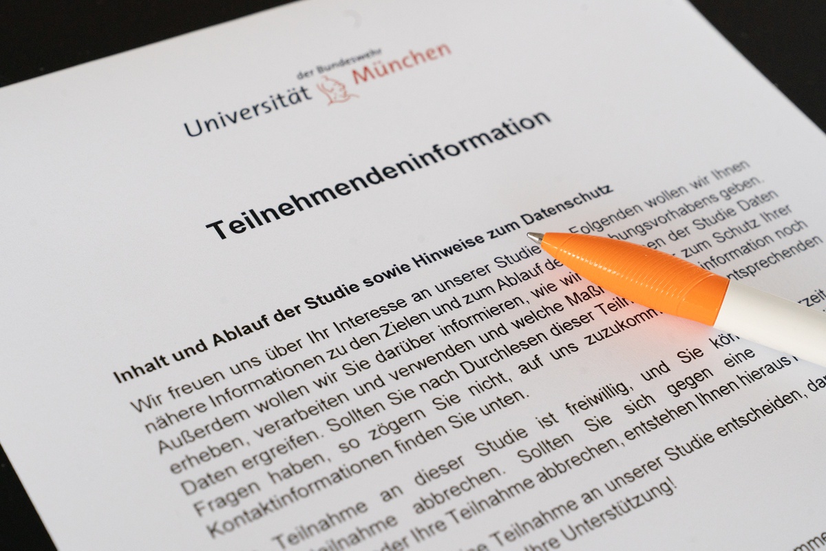 Abbildung einer Teilnehmendeninformation