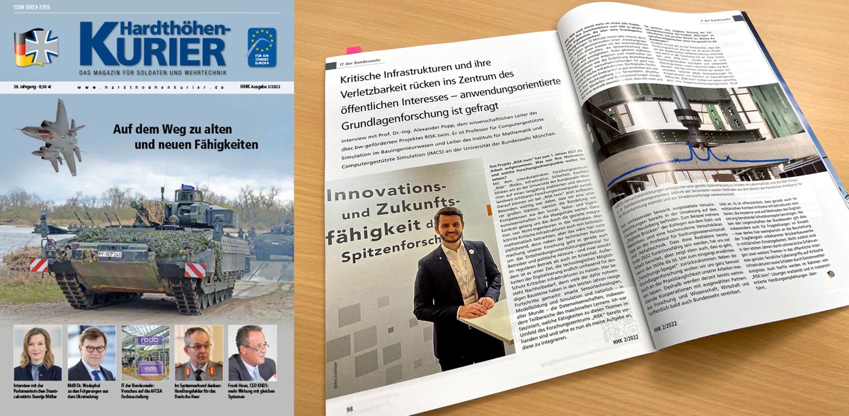 Project RISK.twin in the current issue of the "Hardthöhenkurier"