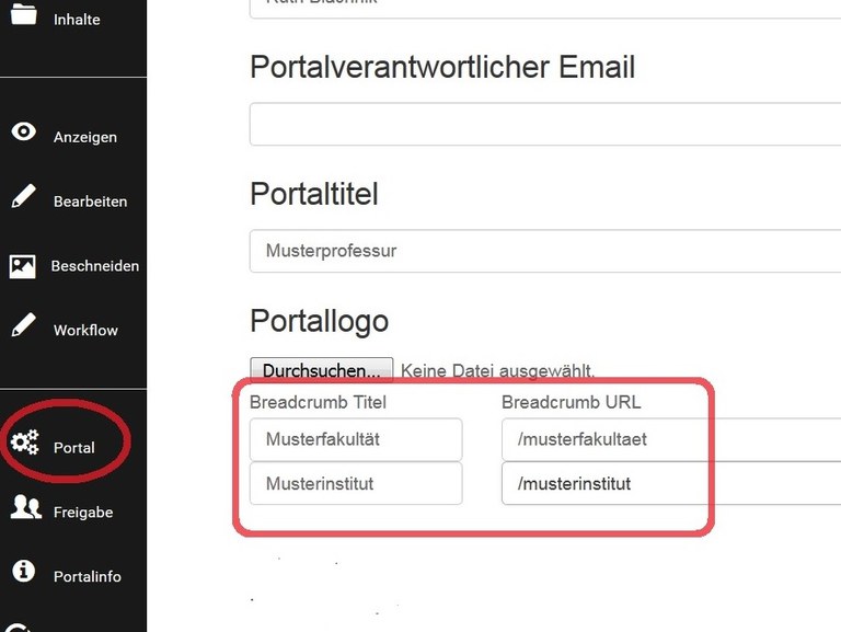 Adressen voranstellen