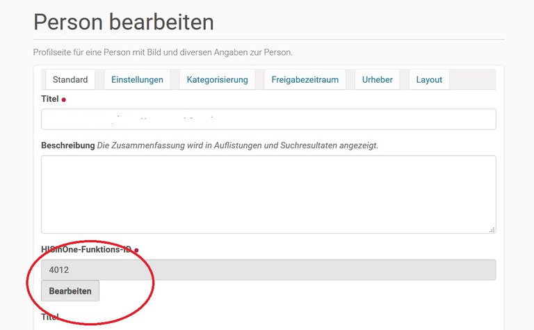 Funtions-ID bearbeiten