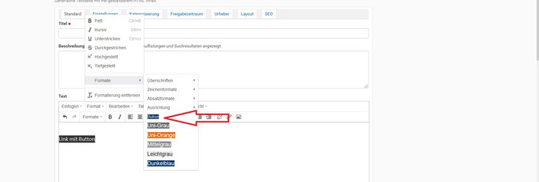 Link im Format Button