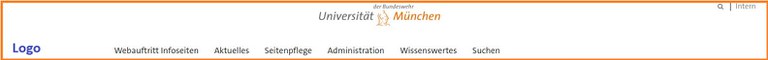 Header mit Logo und Hauptnavigation