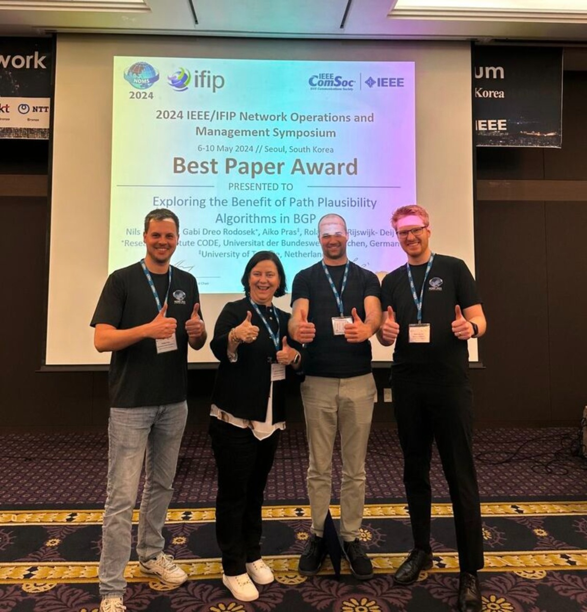 Winning the Best Paper Award at 2024 IFIP/IEEE NOMS Conference