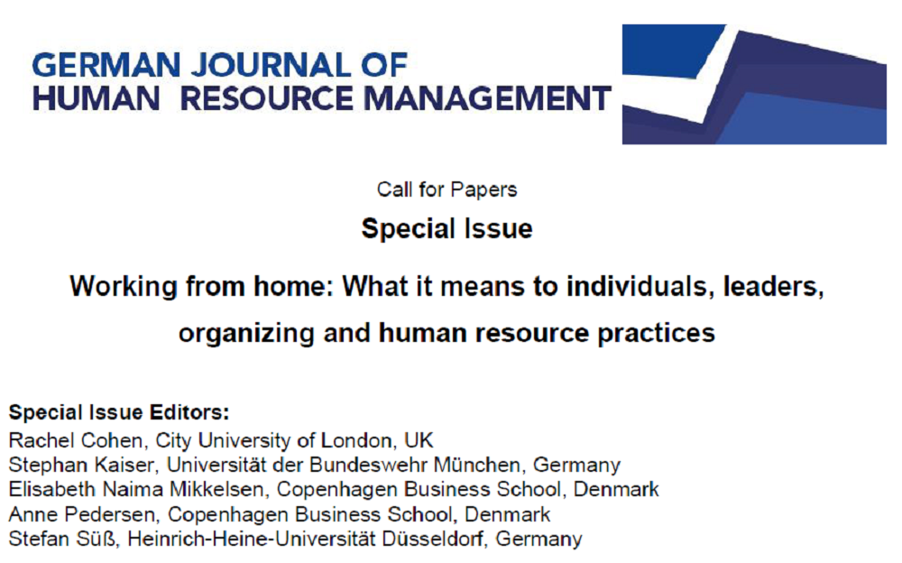 Call for Papers des GHRM für eine Special Issue zum Thema "Working from home"