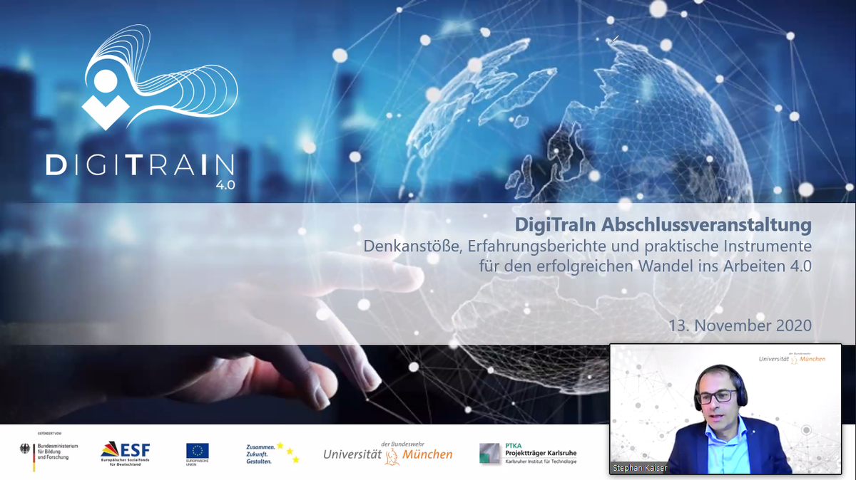 Virtuelle DigiTraIn 4.0-Abschlussveranstaltung