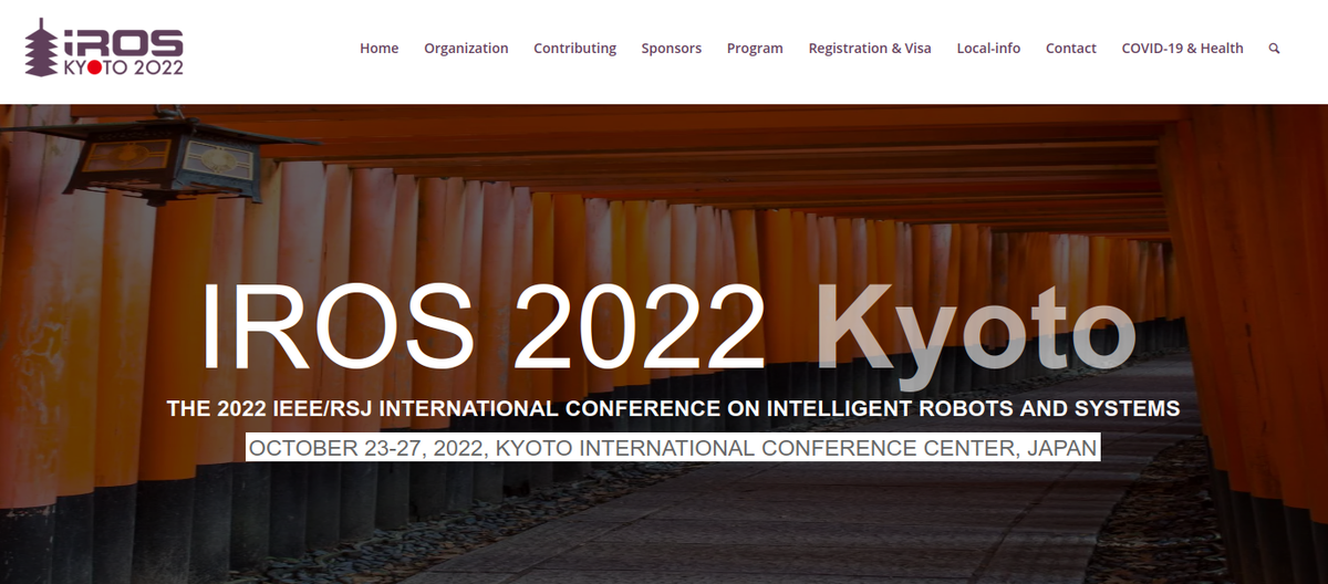 Andreas Reich will present at IROS 2022