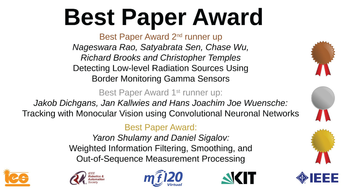 "Best Paper Award 1st runner up" for Jakob Dichgans at the MFI