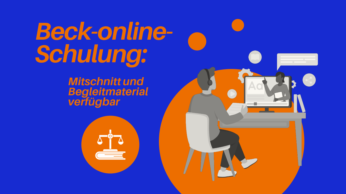 Beck-online-Schulung: Jetzt auch zum Nachschauen!