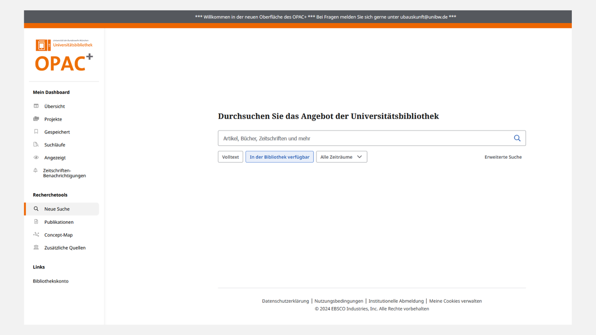 Schon entdeckt? Der OPAC+ in neuem Gewand